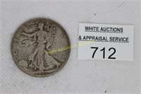 Walking Liberty Half Dollar Coin - 1946 - VF