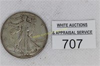 Walking Liberty Half Dollar Coin - 1944 - VF