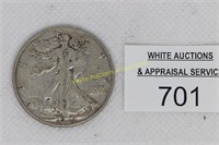 Walking Liberty Half Dollar Coin - 1947 - XF