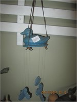 Blue Duck Planter Wind Chime