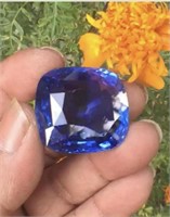 Natural Cornflower Blue Sapphire 126.86 Cts - Untr