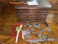 JEWELRY BOX AND MISC JEWELRY #2