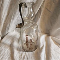 Peerless Dairy Cream Top Milk Bottle With Spoon