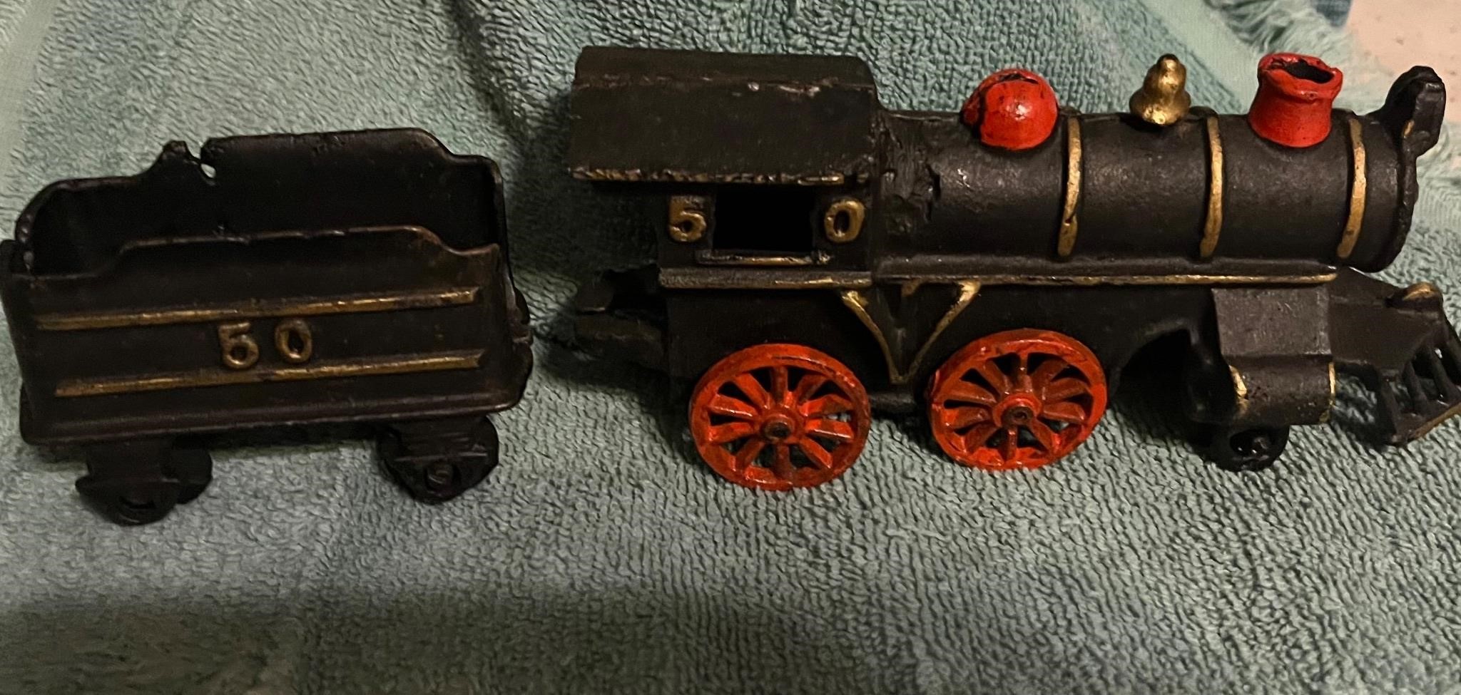 Cast Iron Train & Car