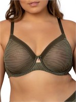 Curvy Couture Women's Sheer Mesh Full Coverage