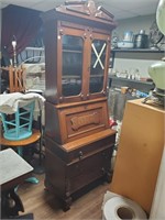 19th Century Walnut 2 Door over 3 Drawer