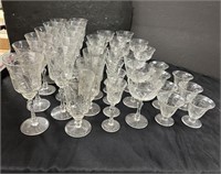 Variety of Clear Crystal Wine Glasses 5 Different