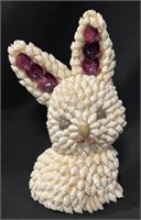 Sea Shell Bunny Figurine made in Philippines, 7"