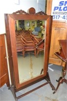 Antique Full Length Mirror w/Stand