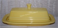 (S1) Yellow Fiestaware Covered Butter