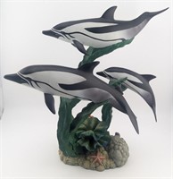 Danbury Mint "Follow The Leader" Dolphin Statue