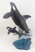 Danbury Mint "Graceful Leap" Orca Whale Statue