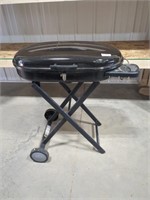 Char-Buster collapsable BBQ on wheels, rack on