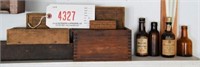 Lot #4327 - Qty of vintage wooden boxes and s