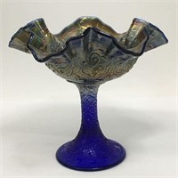 Carnival Glass Footed Compote