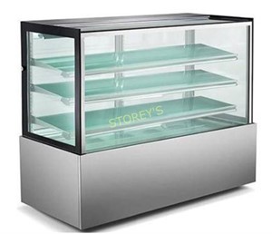5' Square LED Light Refrigerated Bakery Display