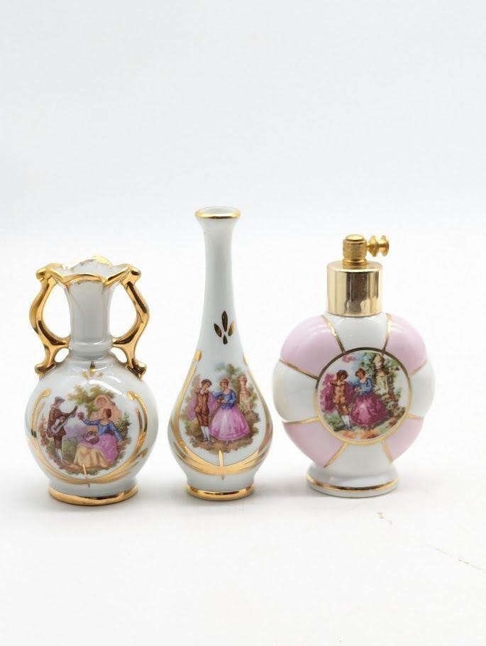 Lot of 3 Limoges Mini Vases / Perfume