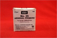 CCI No. 35 Arsenal Primers .50 Caliber -500 Count
