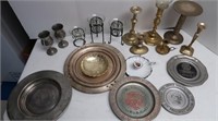 Various Serving Plates & Candle Holders & Misc.
