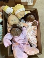 2 boxes of mostly cabbage patch dolls