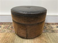 Vintage Leather Ottoman