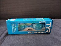 TYR Big Swimple Adult Goggles, Aqua Blue