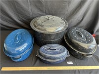 Large Graniteware Pot, Roasters