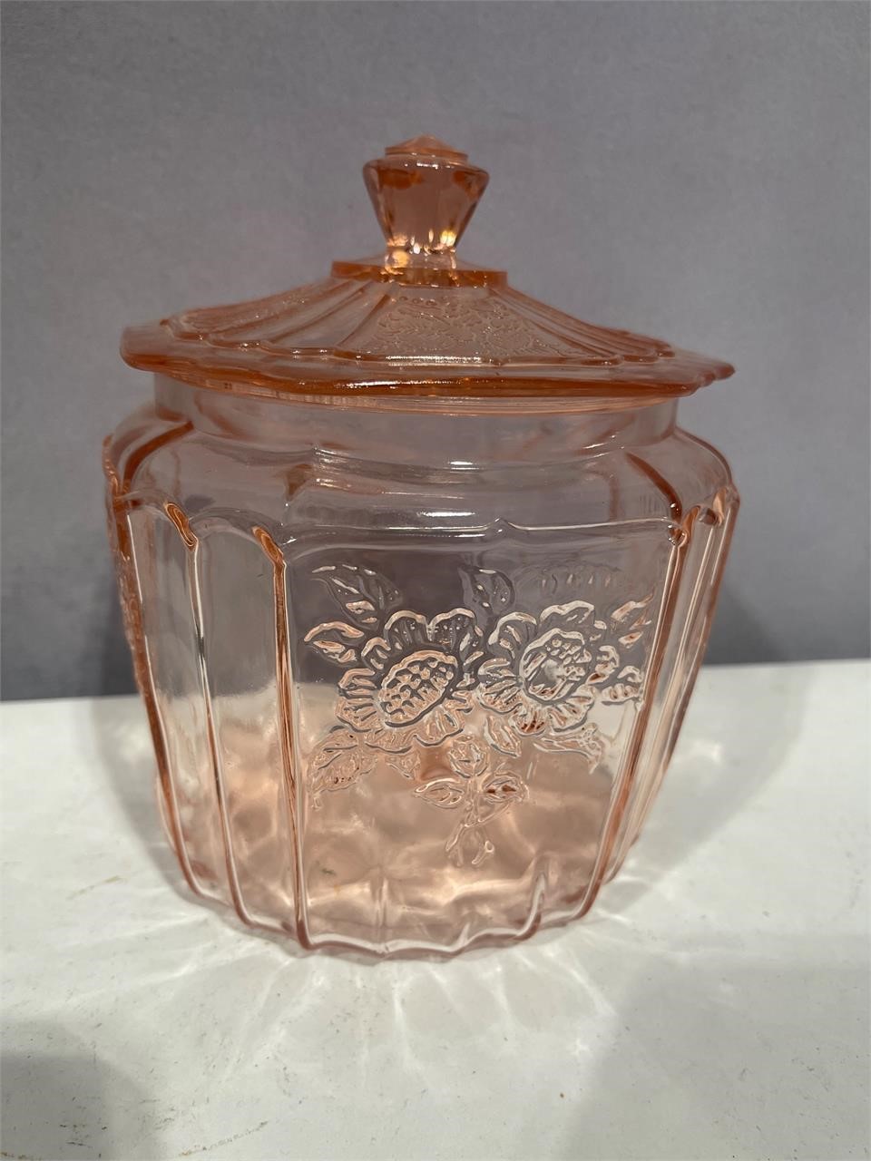 Pink mayfair cookie jar