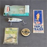 Fishing Lures & Split Shot -Vintage in Packs