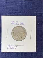 1927 Buffalo nickel coin