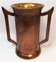 Art Deco Golf Trophy, 1922, copper with silver