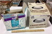 Recessed lighting kit-5in  & craft sticks