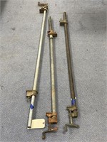 3 Furniture Clamps Longest is 57"