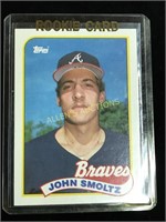 1989 JOHN SMOLTZ TOPPS ROOKIE CARD #382