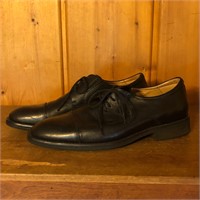 Mens Flag Ltd Black Leather Lace Up Oxford Shoes