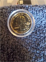 2003 Arkansas State Quarter Gold Plated