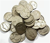 Roll of 1947-D Jefferson Nickels