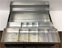 VINTAGE STAINLESS INSIDE TACKLE BOX