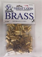 40 S&W  GREAT LAKES  BRASS CASES  100EA SEALED BAG