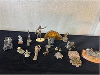 Small Figurines: Women, Buildings, Car, Cowboy etc