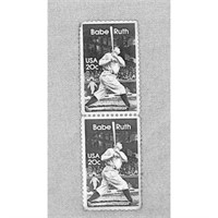 Two Vintage Babe Ruth Stamps