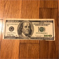 1996 Franklin $100 One Hundred Dollar Bill Offset