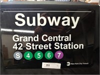 NY Subway Sign