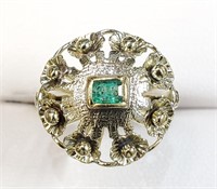 $3600 18K  Emerald(0.25ct) Ring