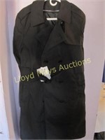 Black Military Style Trench Coat / Over Coat NWT