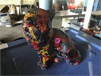 patchwork kitty statue