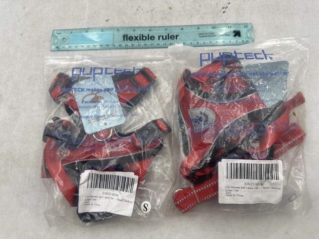 NEW Lot of 2- Small/Medium Harness & Leash