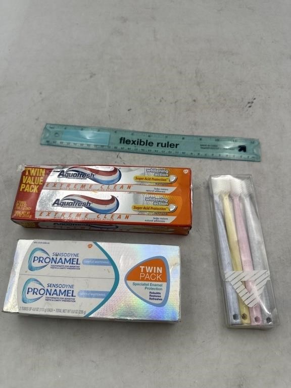 NEW Lot of 3- Toothpaste & Toothbrushes