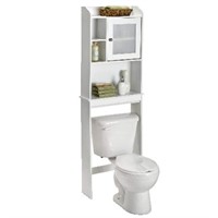 SEALED-Sauder Caraway 1-DoorBathroom Shelf