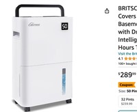 BRITSOU 50 Pints Dehumidifier